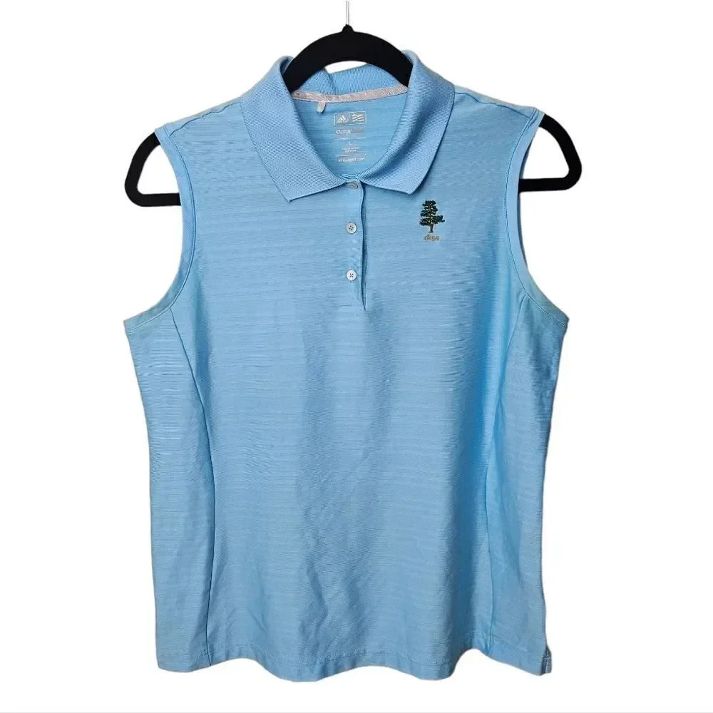Adidas‎ Clima Cool Sleeveless Collared Blue Golf Size Large